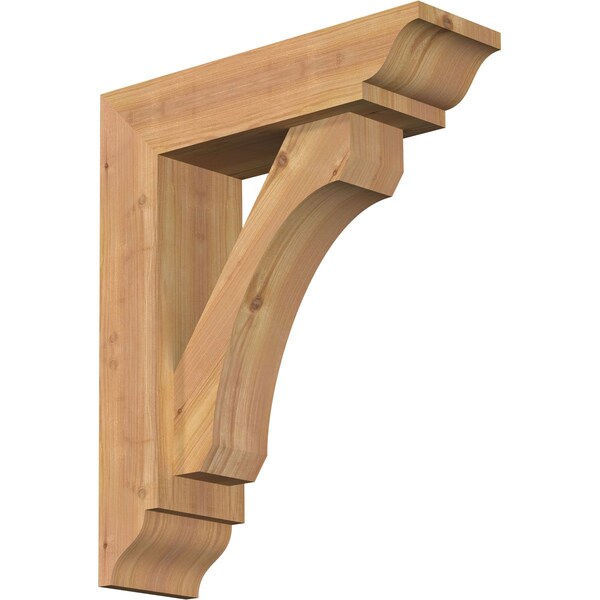 Ekena Millwork Legacy Traditional Smooth Bracket w/ Offset Brace, Western Red Cedar, 5 1/2"W x 18"D x 22"H BKT0604X18X22LEC01SWR - main